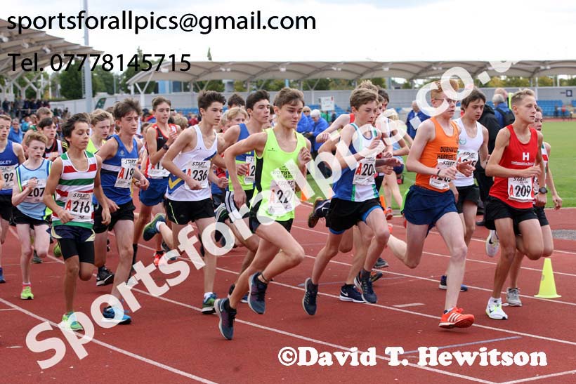 Boys under-15s 3 stage relay, Northern Senior 6 and 4 and Junior Stage Road Relays, SportsCity, Manchester. Photo:  David T. Hewitson/Sports for All Pics